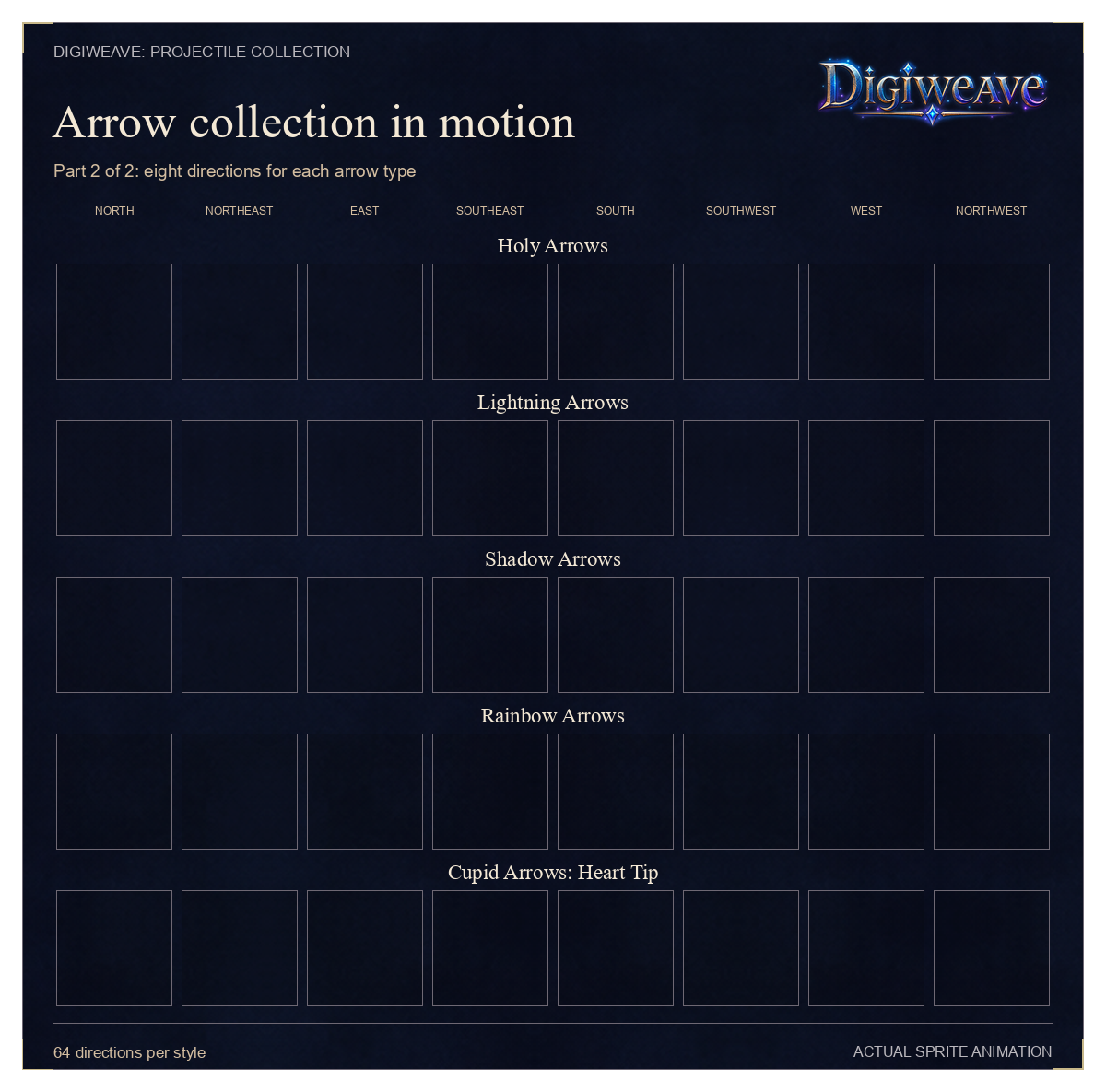 Arrow Collection animated in eight directions, part 2 of 2
