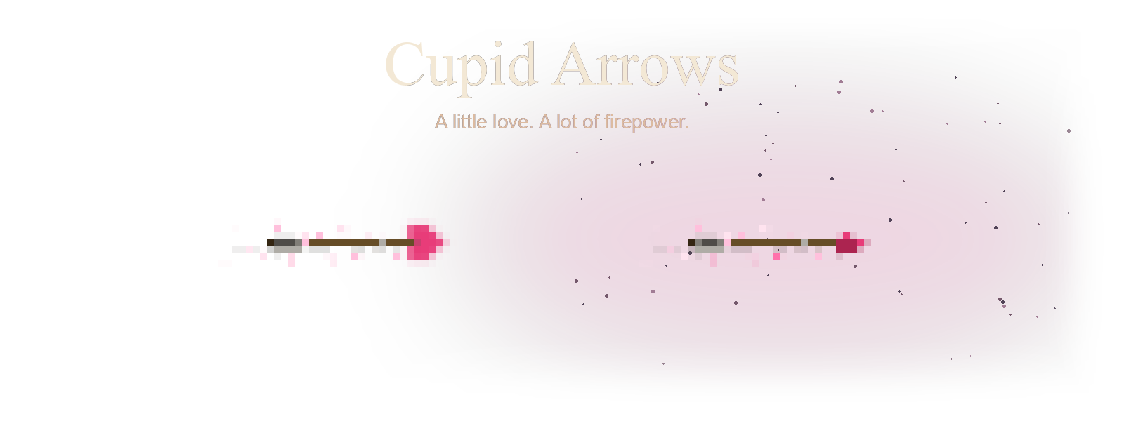 Cupid Arrows flying east with particle effects