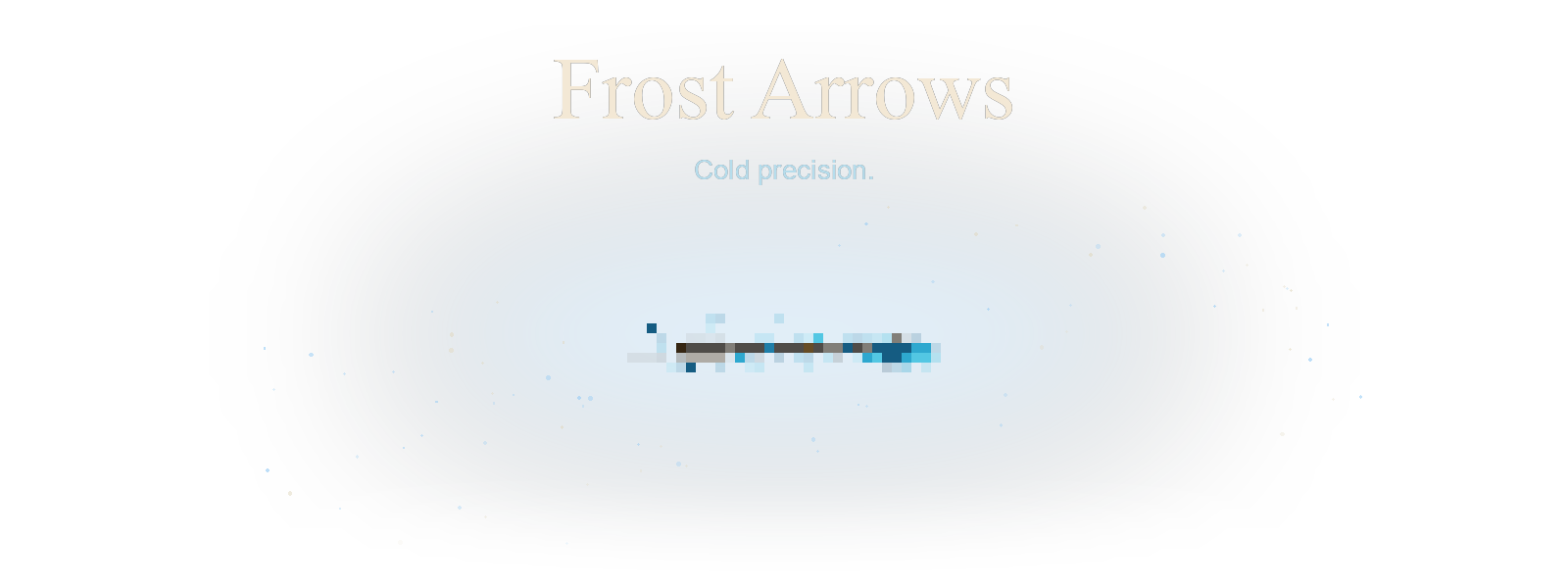 Frost Arrows flying east with particle effects